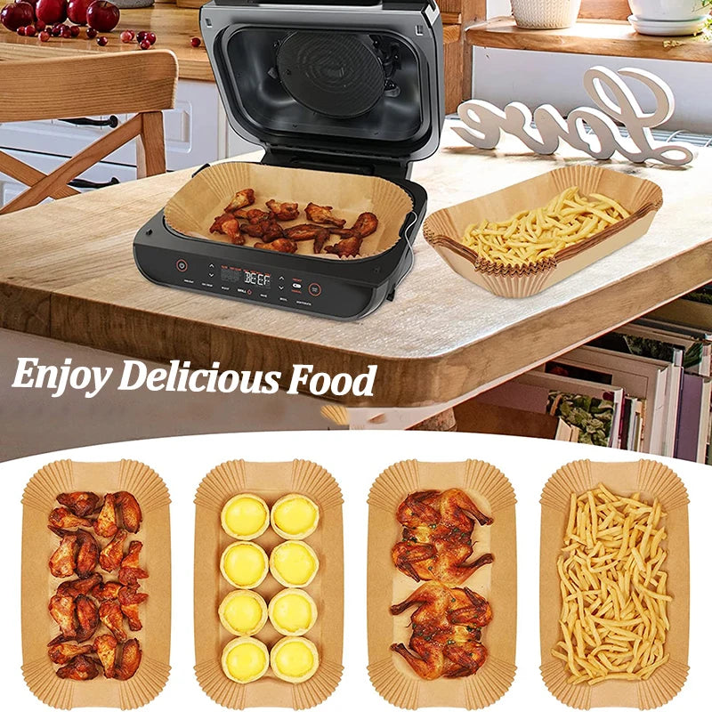 Disposable Air Fryer Paper Non-Stick Kitchen Baking Airfryer Mat Oilproof Micro-wave Barbecue Pad Baking Paper Liner Accessories