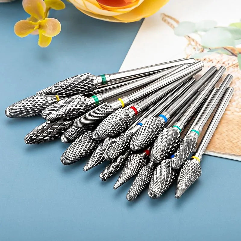 Dmoley Tungsten Carbide Nail Drill Bit Electric Manicure Drills For Milling Cutter Ceramic Nail Burr Pedicure Accessories